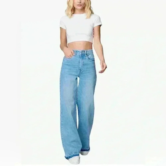 Blank NYC Denim - NEW BLANK NYC The Franklin  Rib Cage Wide Leg Denim Jean With amazing raw hem!